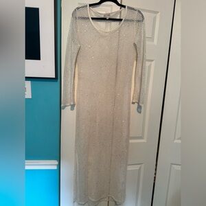 Elegant White Mesh Dress Perfect For Bachelorette Party or. Honeymoon‎